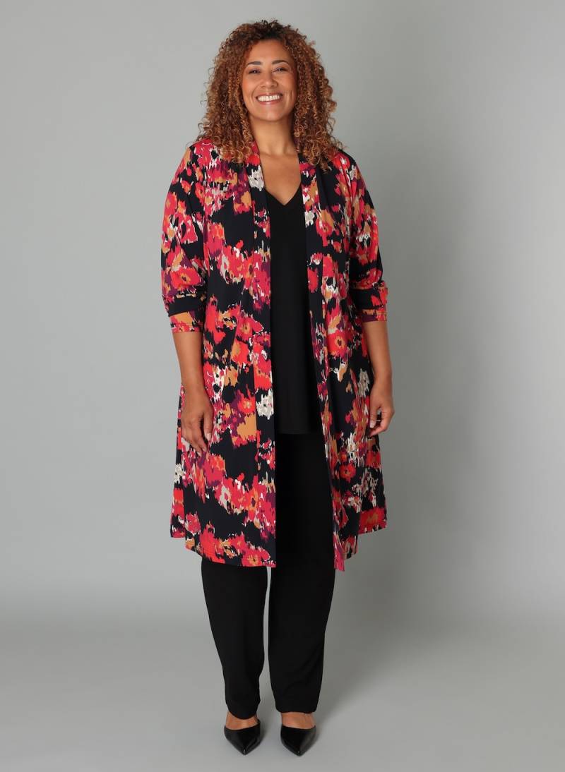 Große Größen Strickjacke Nayla, Damen, rot, Größe: 46, Polyester, Happy Size DE Women von Colletta