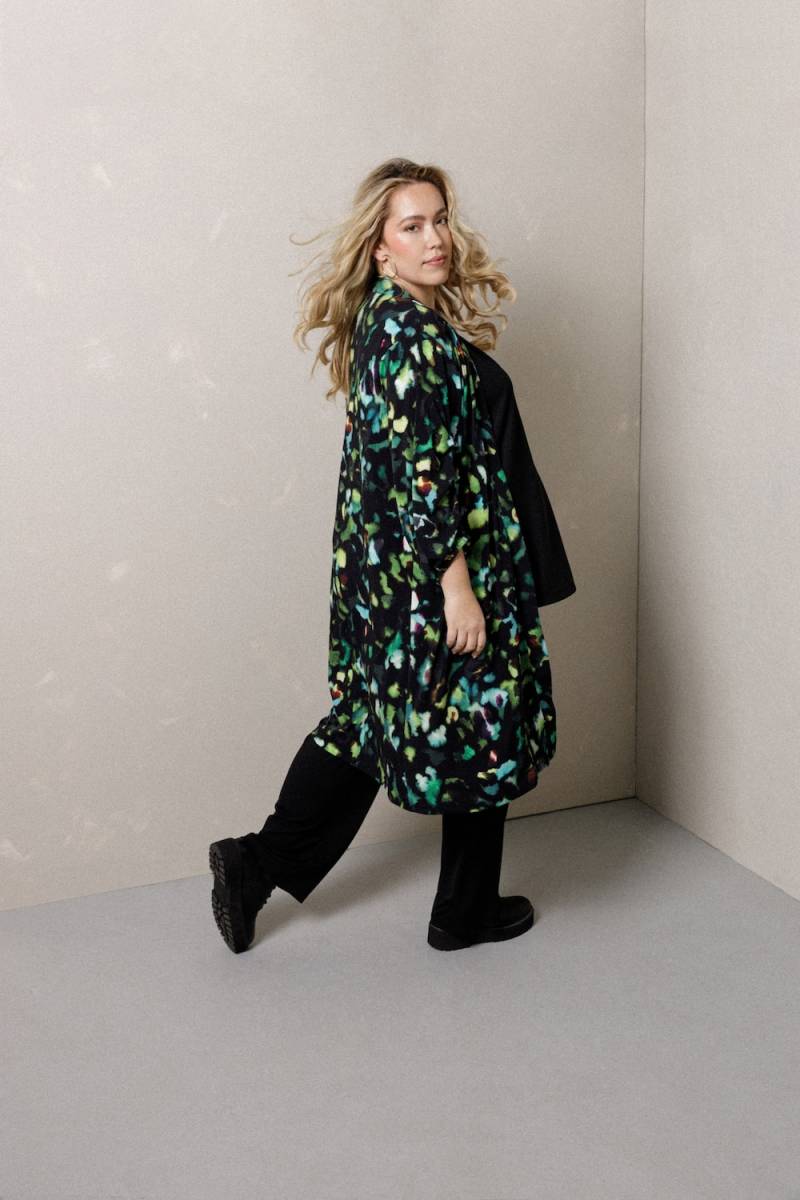 Große Größen Strickjacke Nina, Damen, türkis, Größe: 46, Polyester, Happy Size DE Women von Colletta