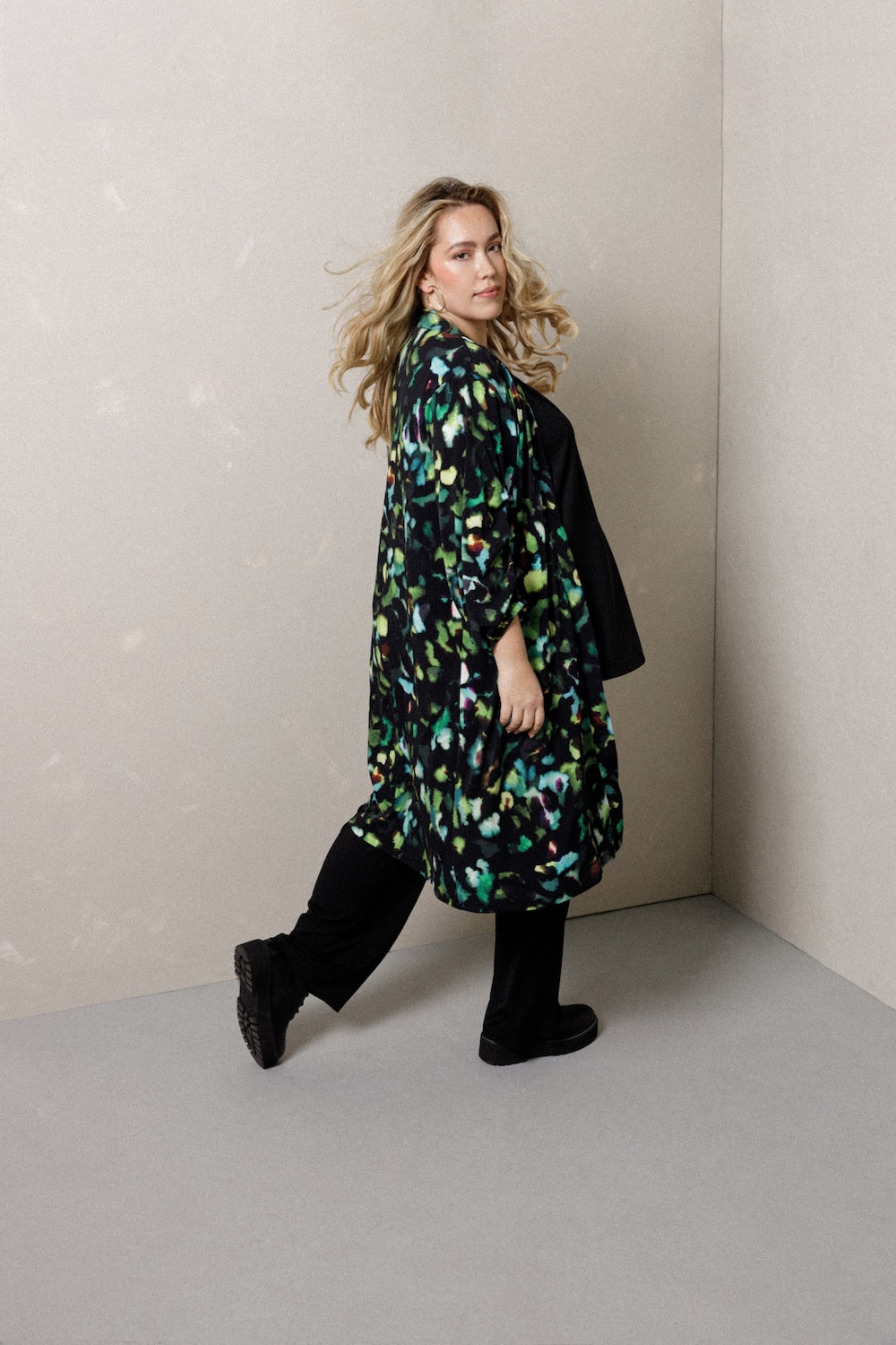 Große Größen Strickjacke Nina, Damen, türkis, Größe: 52, Polyester, Happy Size DE Women von Colletta