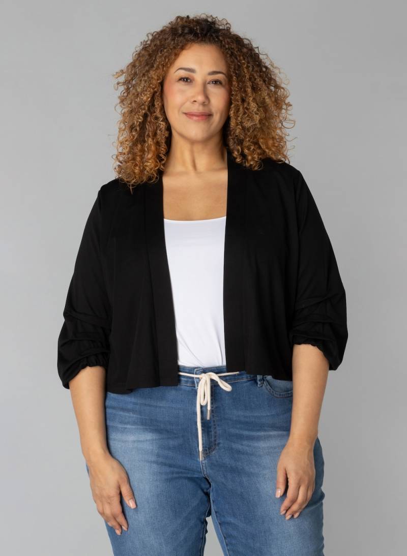 Große Größen Strickjacke Pippi, Damen, schwarz, Größe: 46, Viskose/Synthetische Fasern, Happy Size DE Women von Colletta