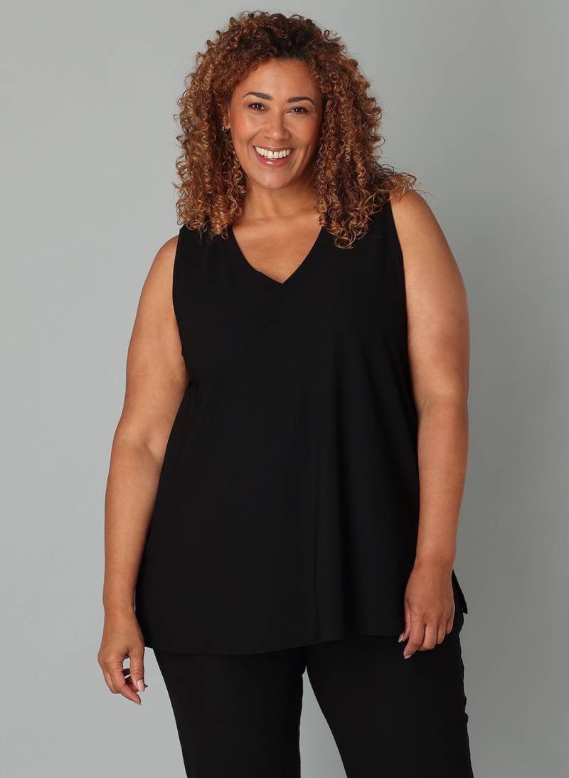 Große Größen Top Nikki, Damen, schwarz, Größe: 48, Nylon/Viskose, Happy Size DE Women von Colletta