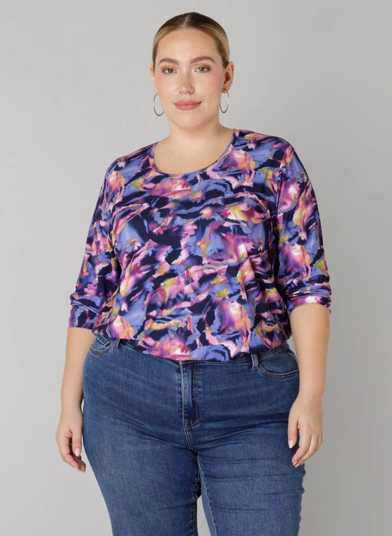 Große Größen Top Olivie, Damen, grau, Größe: 44, Polyester, Happy Size DE Women von Colletta