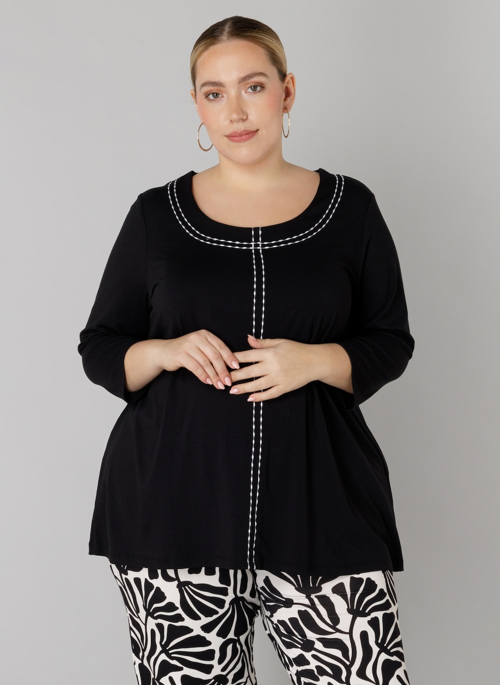 Große Größen Top Oprah, Damen, schwarz, Größe: 48, Viskose, Happy Size DE Women von Colletta