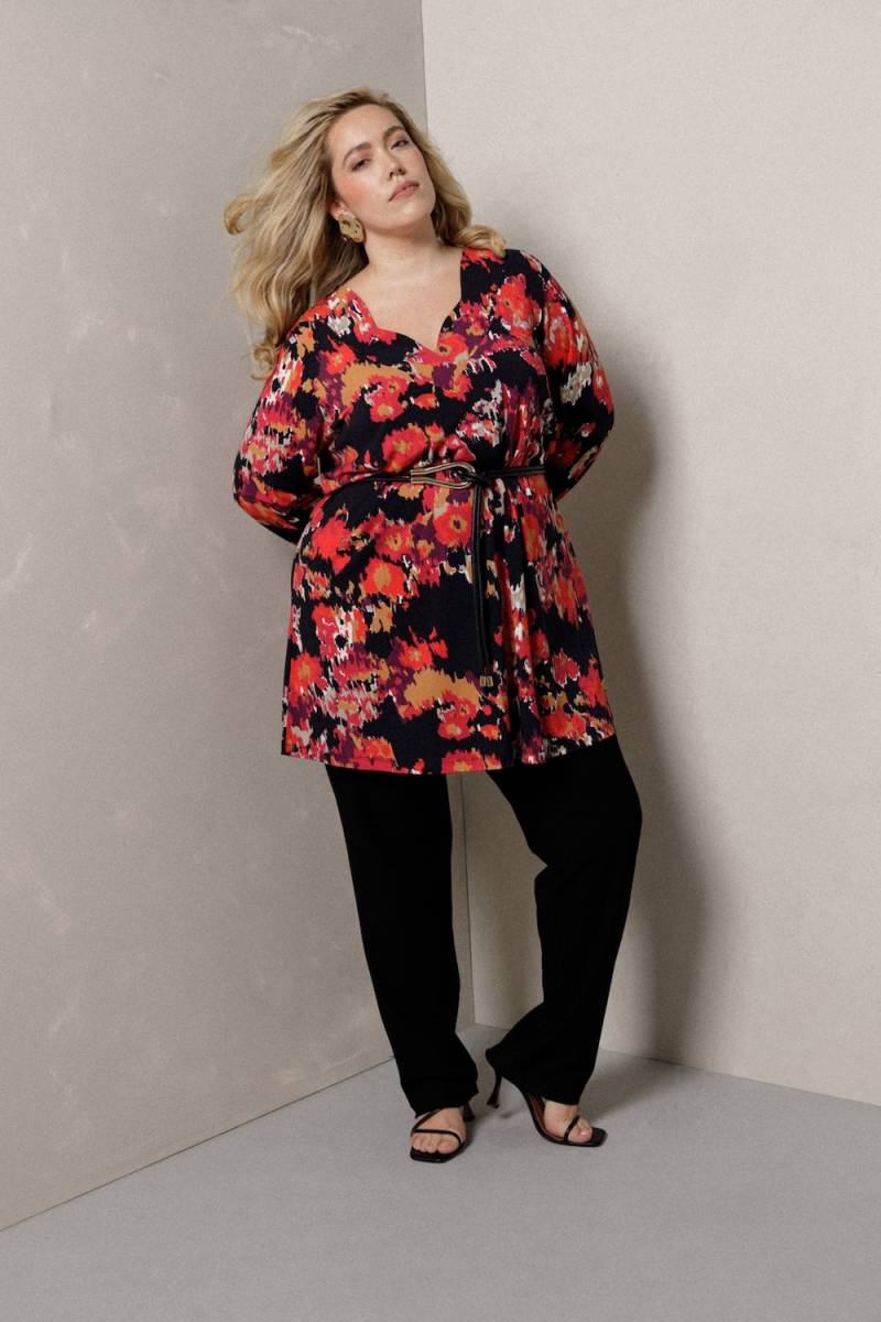 Große Größen Tunika Nena, Damen, rot, Größe: 52, Polyester, Happy Size DE Women von Colletta