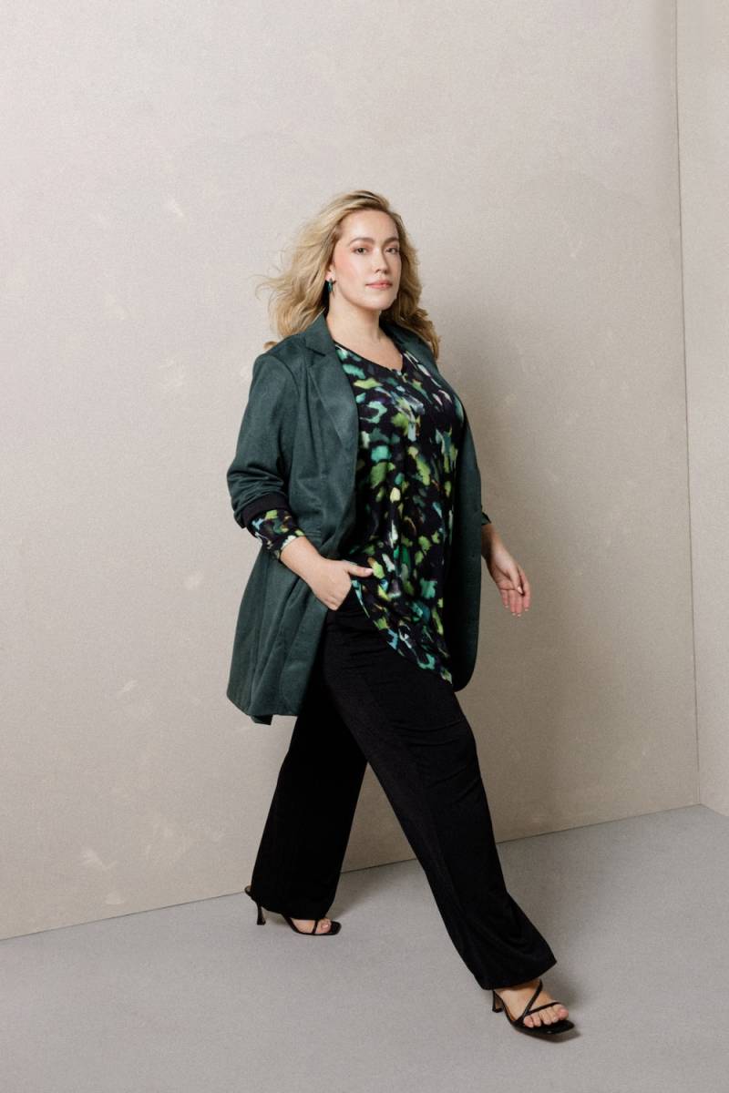 Große Größen Tunika Nienke, Damen, türkis, Größe: 44, Polyester, Happy Size DE Women von Colletta