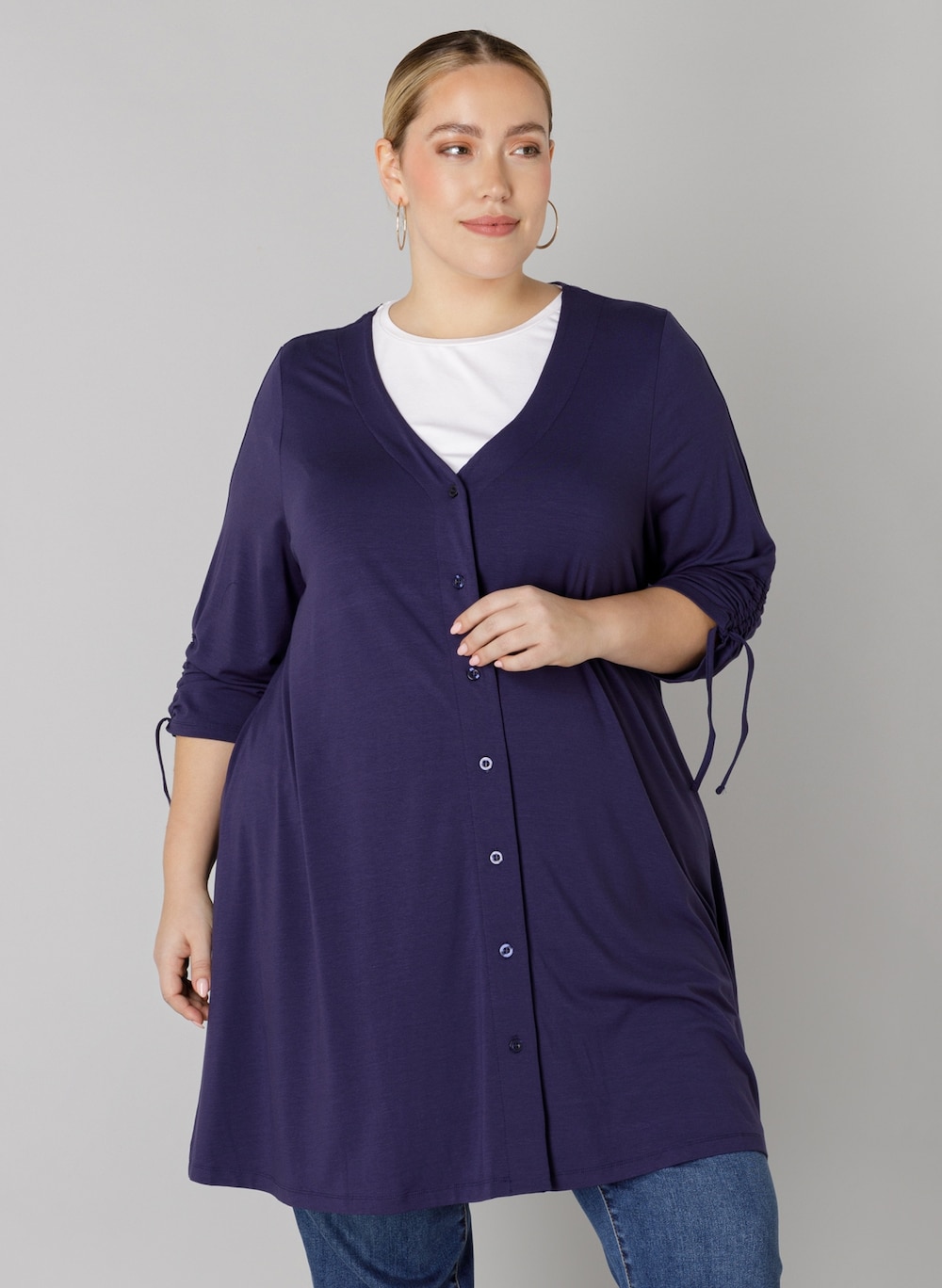 Große Größen Tunika Oneta, Damen, grau, Größe: 48, Viskose, Happy Size DE Women von Colletta