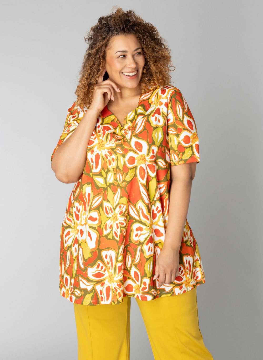 Große Größen Tunika Phillipa, Damen, türkis, Größe: 44, Viskose/Synthetische Fasern, Happy Size DE Women von Colletta