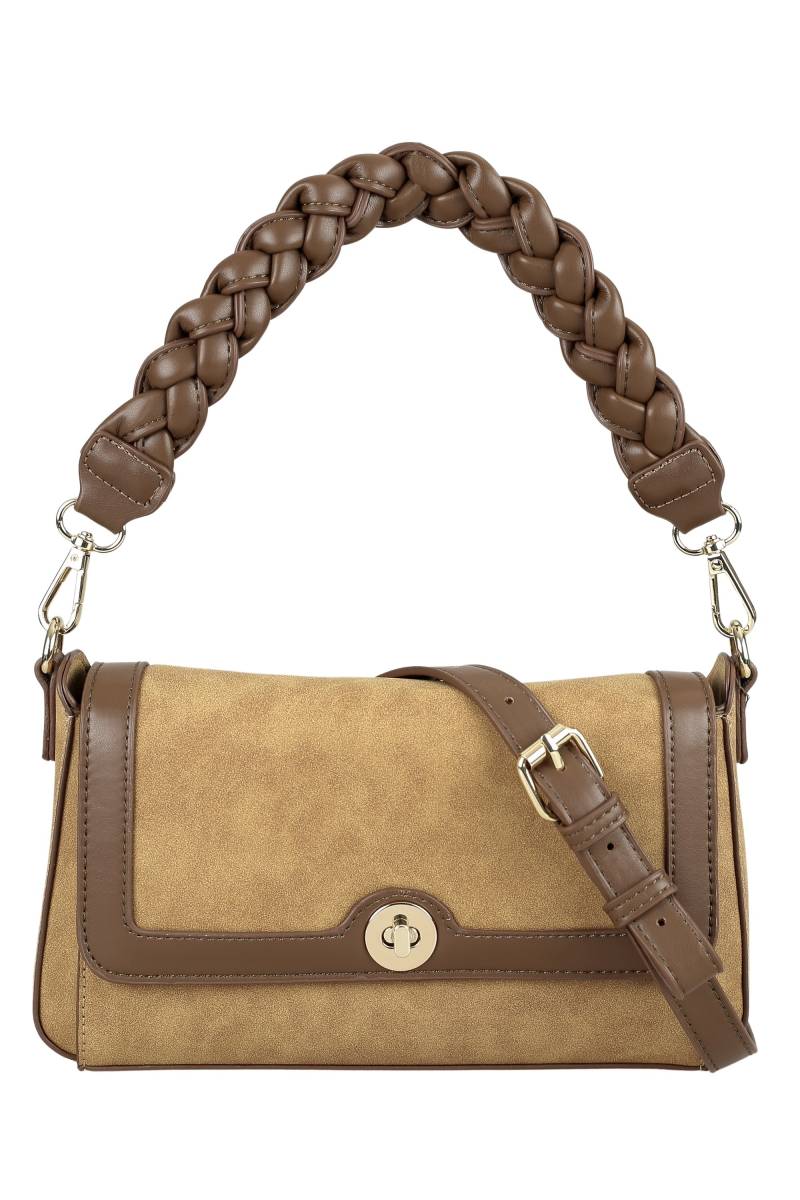 COLLEZIONE ALESSANDRO Schultertasche "Brown" mit Flechtung von Collezione Alessandro