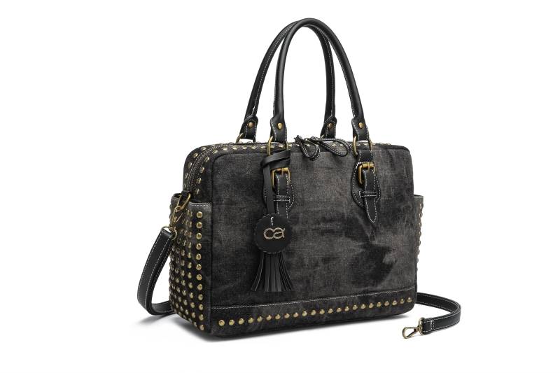 COLLEZIONE ALESSANDRO Schultertasche "Denim" aus griffigem Jeansstoff mit Nieten von Collezione Alessandro