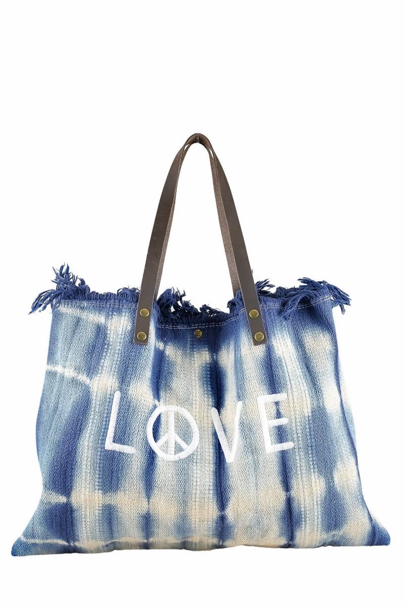 COLLEZIONE ALESSANDRO Schultertasche "Love" aus griffigem Jeansstoff von Collezione Alessandro