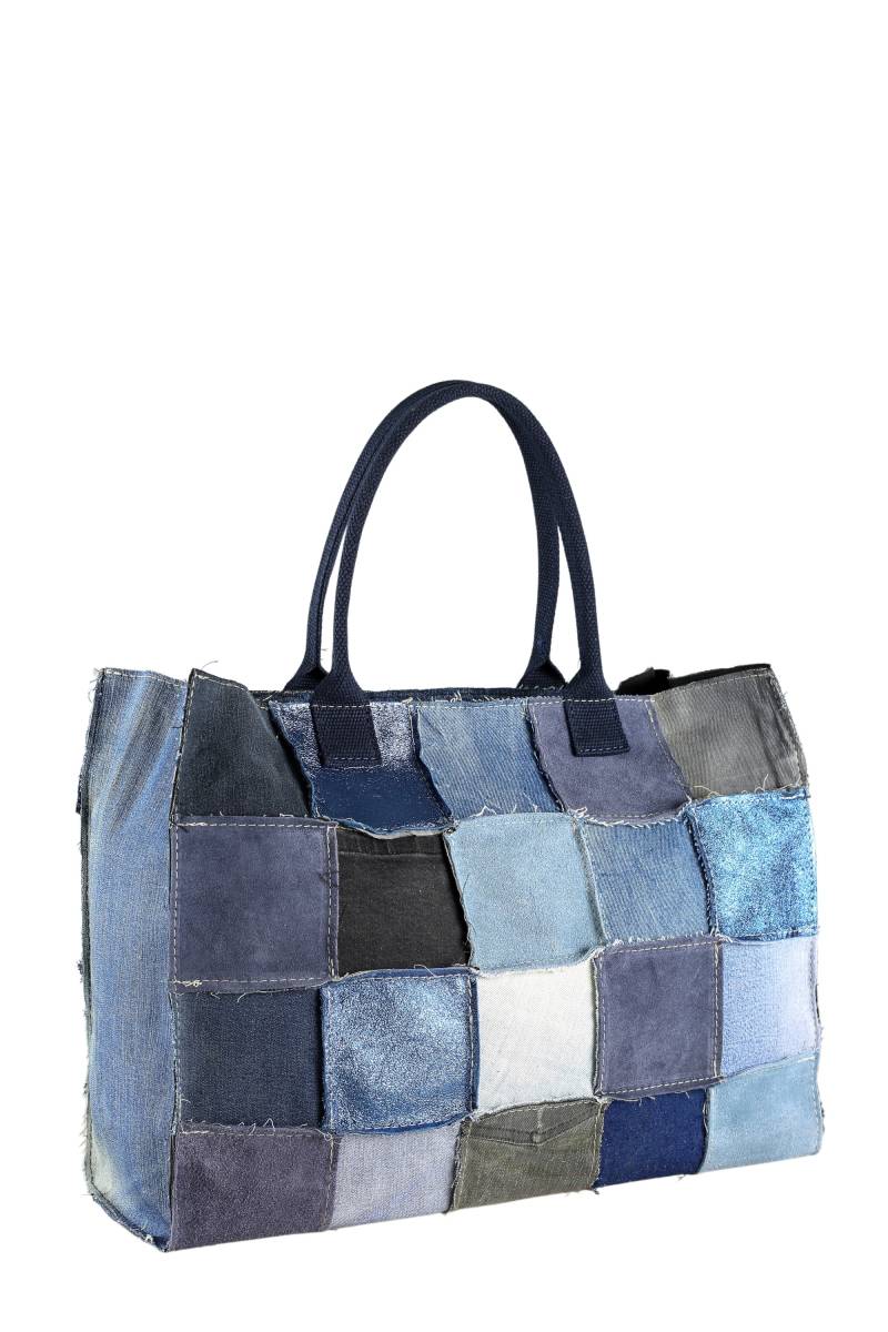 COLLEZIONE ALESSANDRO Schultertasche "Patchwork" aus Leder und Jeansstoff von Collezione Alessandro