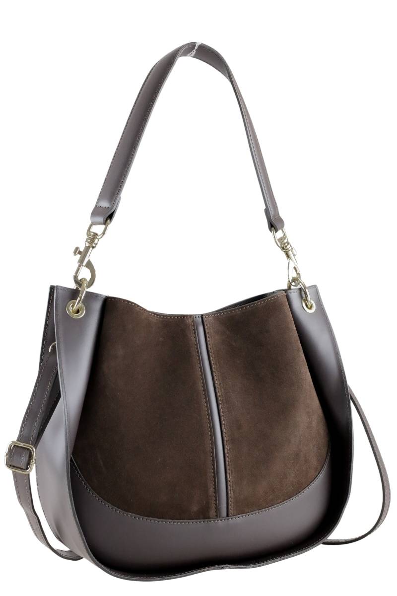 COLLEZIONE ALESSANDRO Schultertasche "Signora", elegant-luxuriöse Wildledertasche von Collezione Alessandro