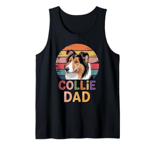 Herren Retro Collie Dad Collies Tank Top Herren Retro Collie Dad Collies Tank Top von Collie Lover Gifts