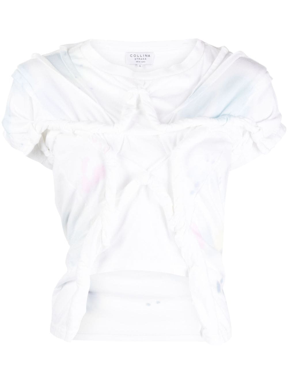 Collina Strada Verdrehtes Star T-Shirt - Weiß von Collina Strada