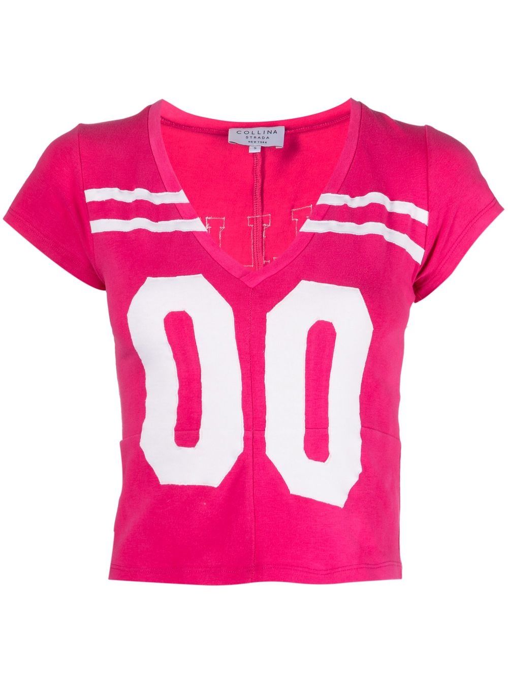 Collina Strada T-Shirt mit Logo-Print - Rosa von Collina Strada