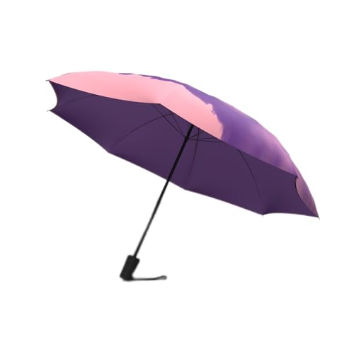 Jumble & Co Ups & Downs Regenschirm – kompakter, starker, wasserdichter Automatikschirm, Violett/Rosa, 30 cm, Kompakter, starker, wasserdichter Automatikschirm mit verschiedenen Designs oben und von Collins