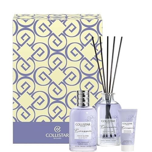 Collistar Benessere Fico e Glicine Set 100 ml Eau de Toilette + 50 ml Flüssigbutter + 100 ml Raumduft von Collistar