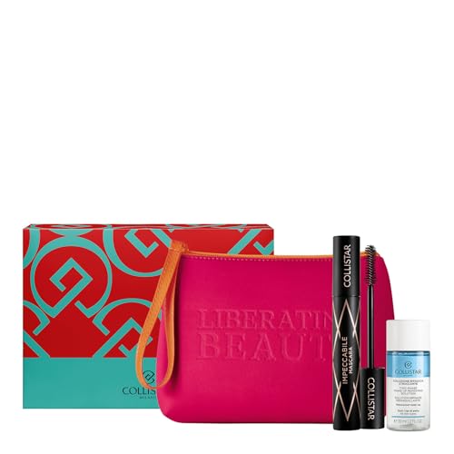 Collistar Make-Up Set für Damen, makellose Mascara schwarz 14 ml + zweiphasiger Make-up-Entferner 35 ml, Clutch, Geschenkset Augen, Volumen, Länge und Definition Collistar Make-Up Set für Damen, makellose Mascara schwarz 14 ml + zweiphasiger Make-up-Entferner 35 ml, Clutch, Geschenkset Augen, Volumen, Länge und Definition von Collistar