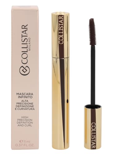 Collistar Mascara Infinito, hohe Präzision, braune Farbe, Wimperntusche mit volumisierender Wirkung, die den Wimpern Fülle verleiht, ophthalmologisch getestet, für Kontaktlinsenträger geeignet, 11 ml von Collistar