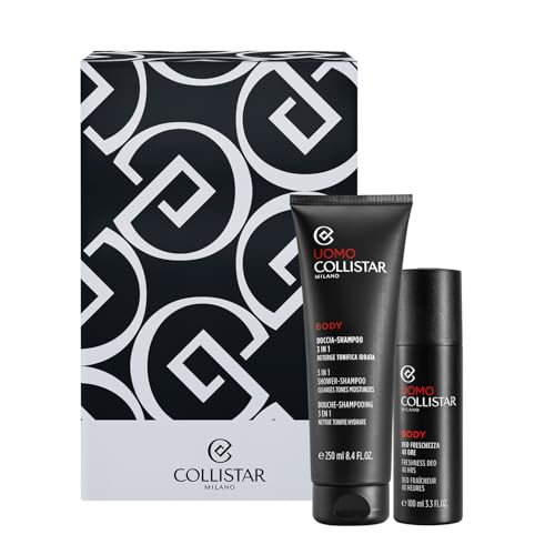 Collistar Set für Herren, Dusch-Shampoo 3-in-1, 250 ml + Deo Freschezza 48h Spray 100 ml, Geschenkset feuchtigkeitsspendend und belebend, Duft italienischer Bergamotte Collistar Set für Herren, Dusch-Shampoo 3-in-1, 250 ml + Deo Freschezza 48h Spray 100 ml, Geschenkset feuchtigkeitsspendend und belebend, Duft italienischer Bergamotte von Collistar