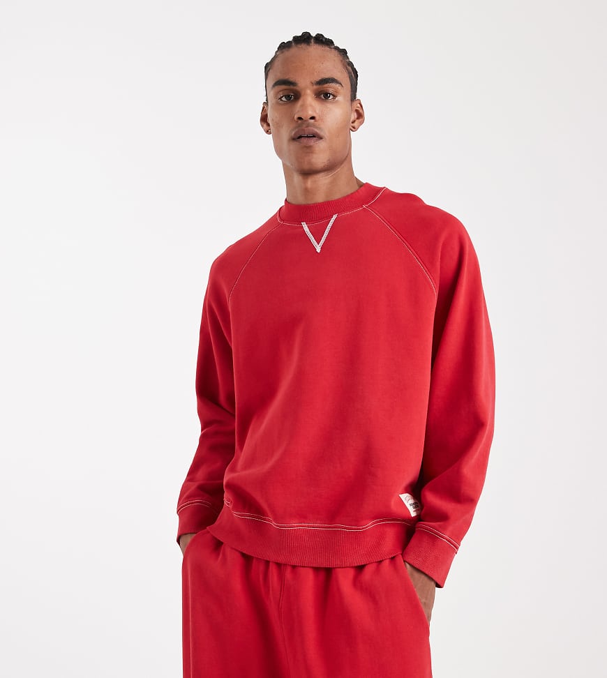 COLLUSION - Circular Design Collection - Schweres, kastiges Sweatshirt in verwaschenem Rot von Collusion