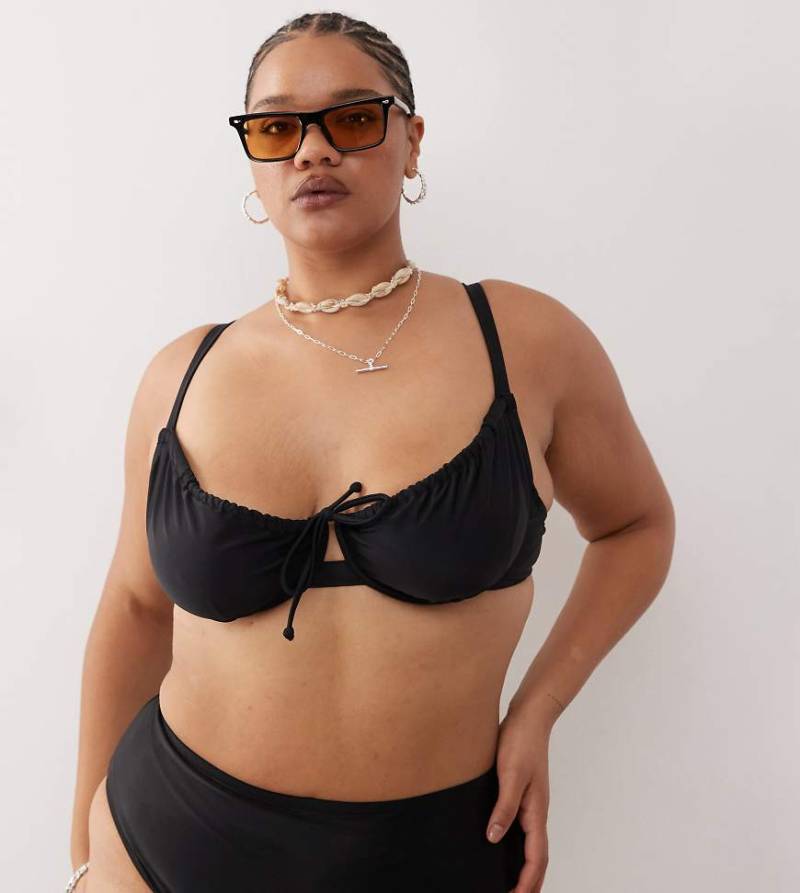 COLLUSION Curve - Mix and Match - Bügel-Bikinioberteil in Schwarz von Collusion