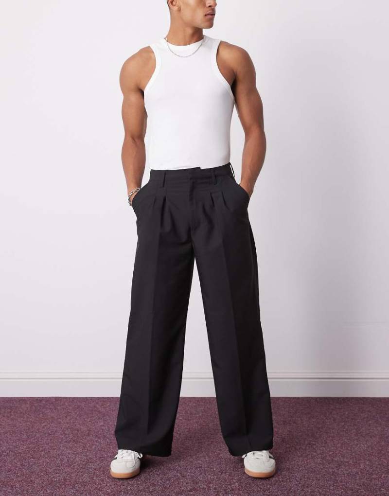 COLLUSION - Elegante Hose in Schwarz mit lockerem, weitem Schnitt von Collusion