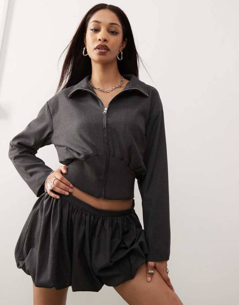 COLLUSION - Elegante Hybrid-Jacke in Anthrazit-Grau von Collusion