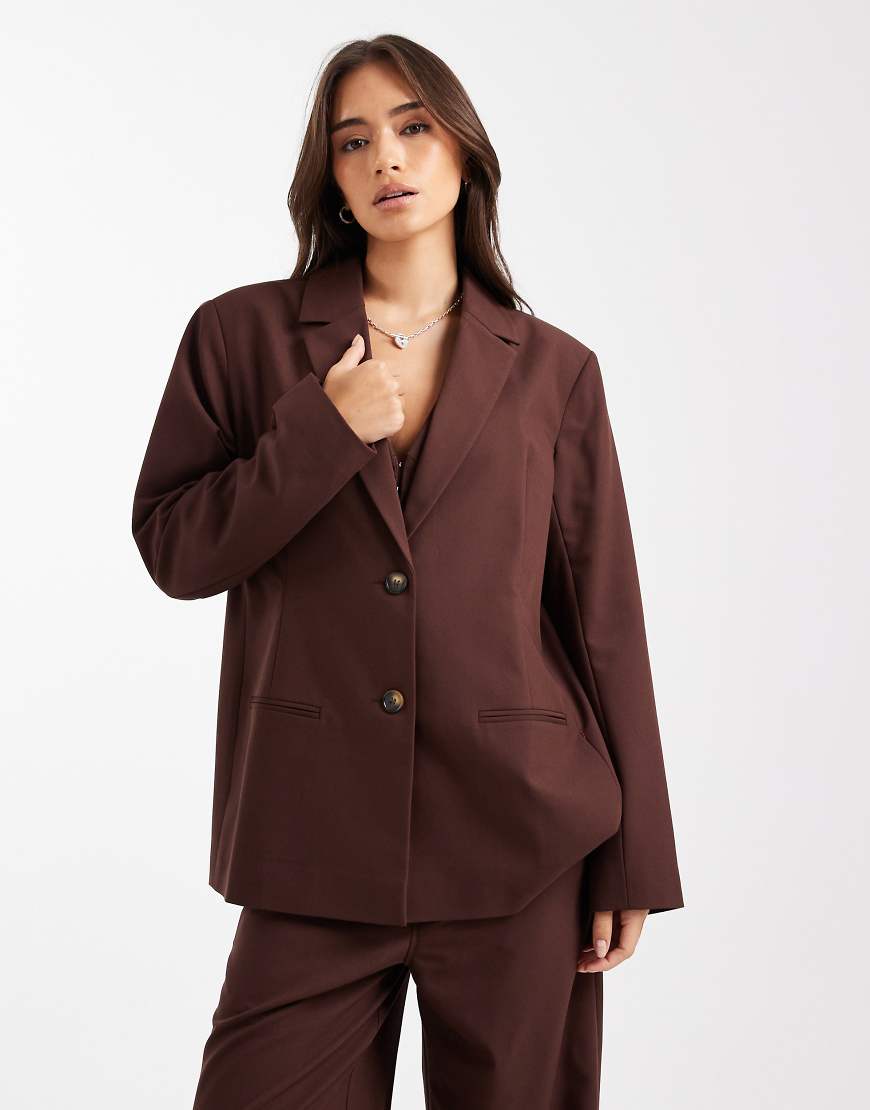 COLLUSION - Eleganter Oversize-Blazer in Schokobraun-Brown COLLUSION - Eleganter Oversize-Blazer in Schokobraun-Brown von Collusion