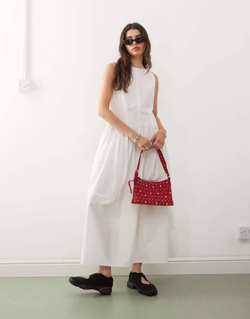 COLLUSION - Hochgeschlossenes Kleid in Weiß von Collusion