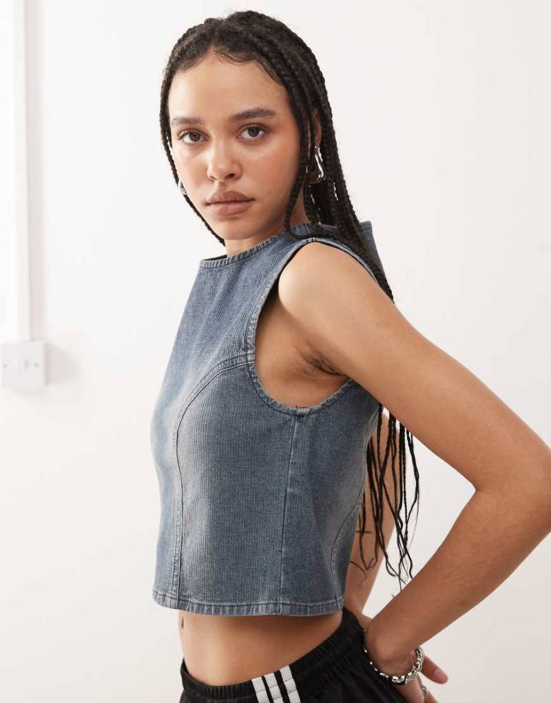 COLLUSION - Jeans-Tanktop in Mittelblau von Collusion