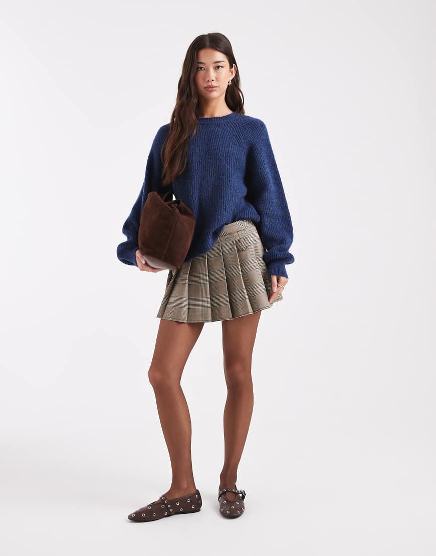 COLLUSION - Kastiger Strickpullover in Blau-Grün von Collusion