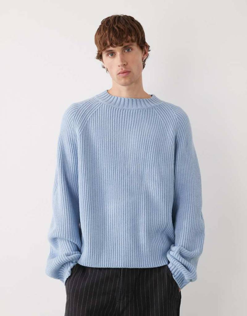 COLLUSION - Kastiger Strickpullover in Blau von Collusion