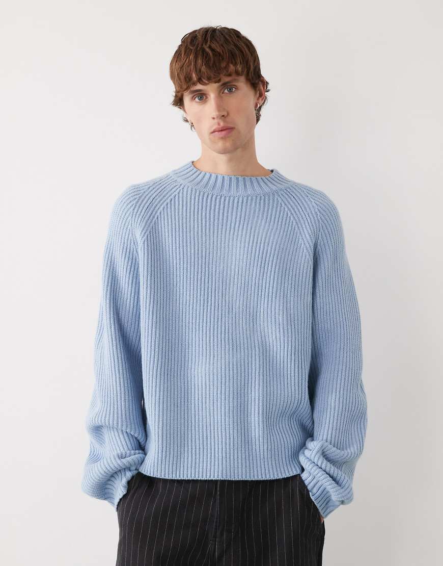 COLLUSION - Kastiger Strickpullover in Blau von Collusion
