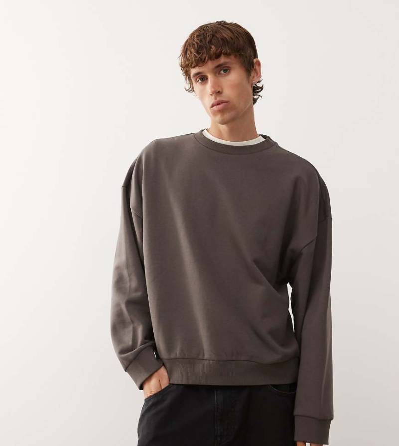 COLLUSION - Kastiges Sweatshirt in Anthrazit-Grau von Collusion