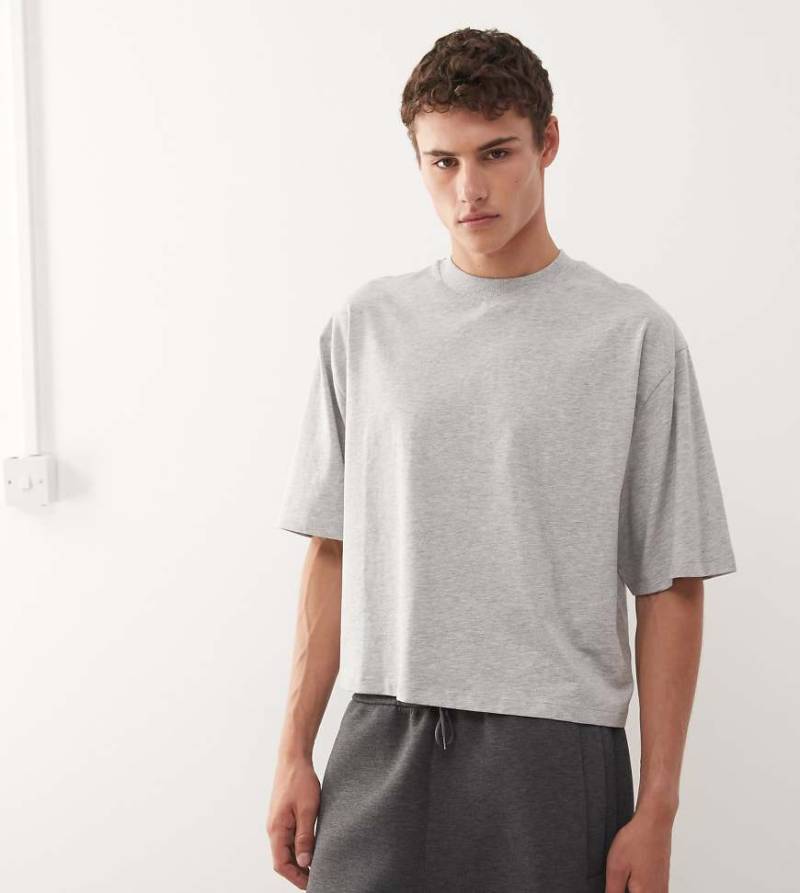 COLLUSION - Kastiges T-Shirt in meliertem Grau von Collusion