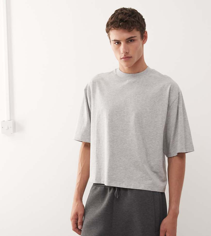 COLLUSION - Kastiges T-Shirt in meliertem Grau von Collusion