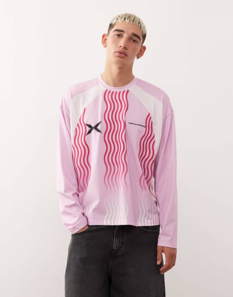 COLLUSION - Langärmliges Fußball-T-Shirt in Rosa von Collusion