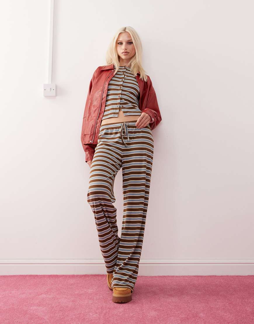 COLLUSION - Locker geschnittene, gerippte Hose mit Streifen-Bunt COLLUSION - Locker geschnittene, gerippte Hose mit Streifen-Bunt von Collusion