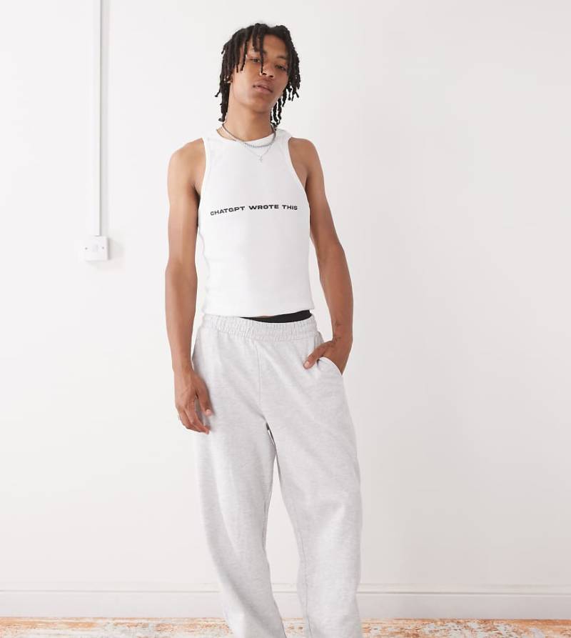 COLLUSION - Locker geschnittene Skater-Jogginghose in meliertem Grau von Collusion