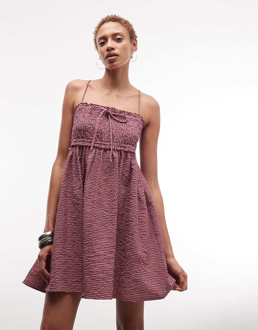 COLLUSION - Mini-Hängerkleid in Rosa mit Bindedetail von Collusion
