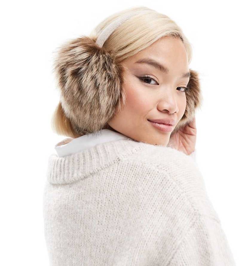 COLLUSION - Ohrenschützer aus Kunstpelz in Steinbeige-Neutral von Collusion