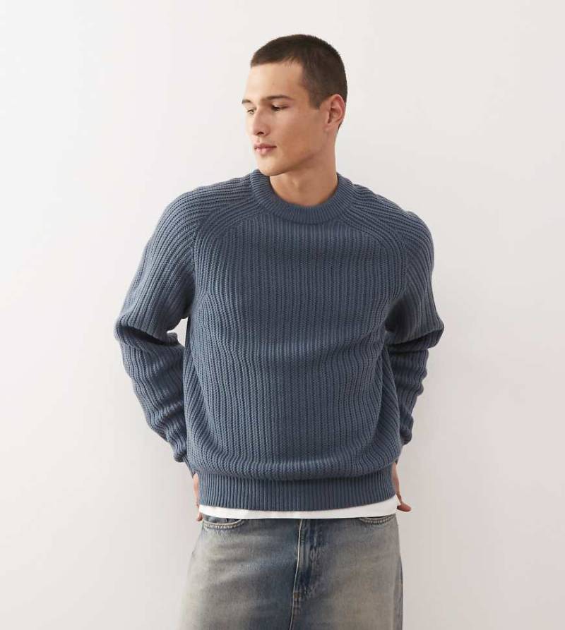 COLLUSION - Oversize-Strickpullover in Blau-Rot von Collusion