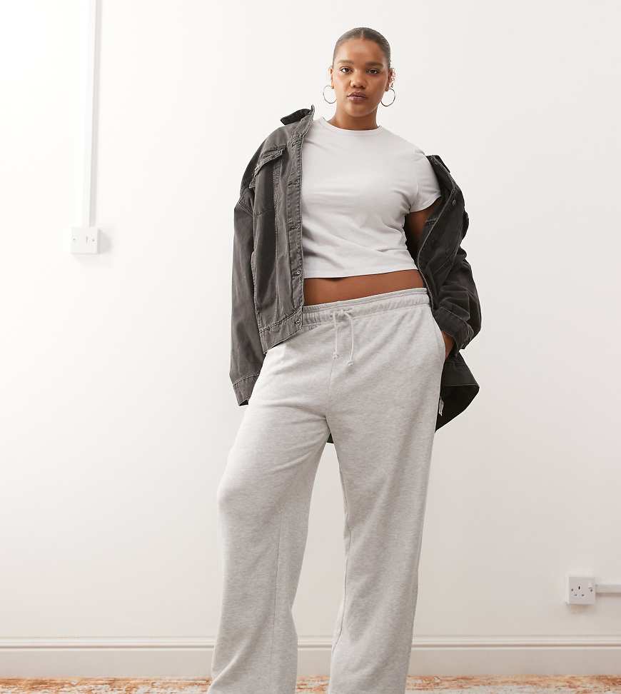 COLLUSION Plus - Straight-Leg-Jogginghose in verwaschenem Grau von Collusion