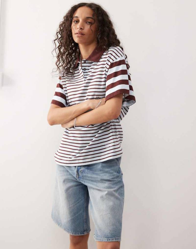 COLLUSION - Rugby-Polohemd mit bunten Streifen von Collusion