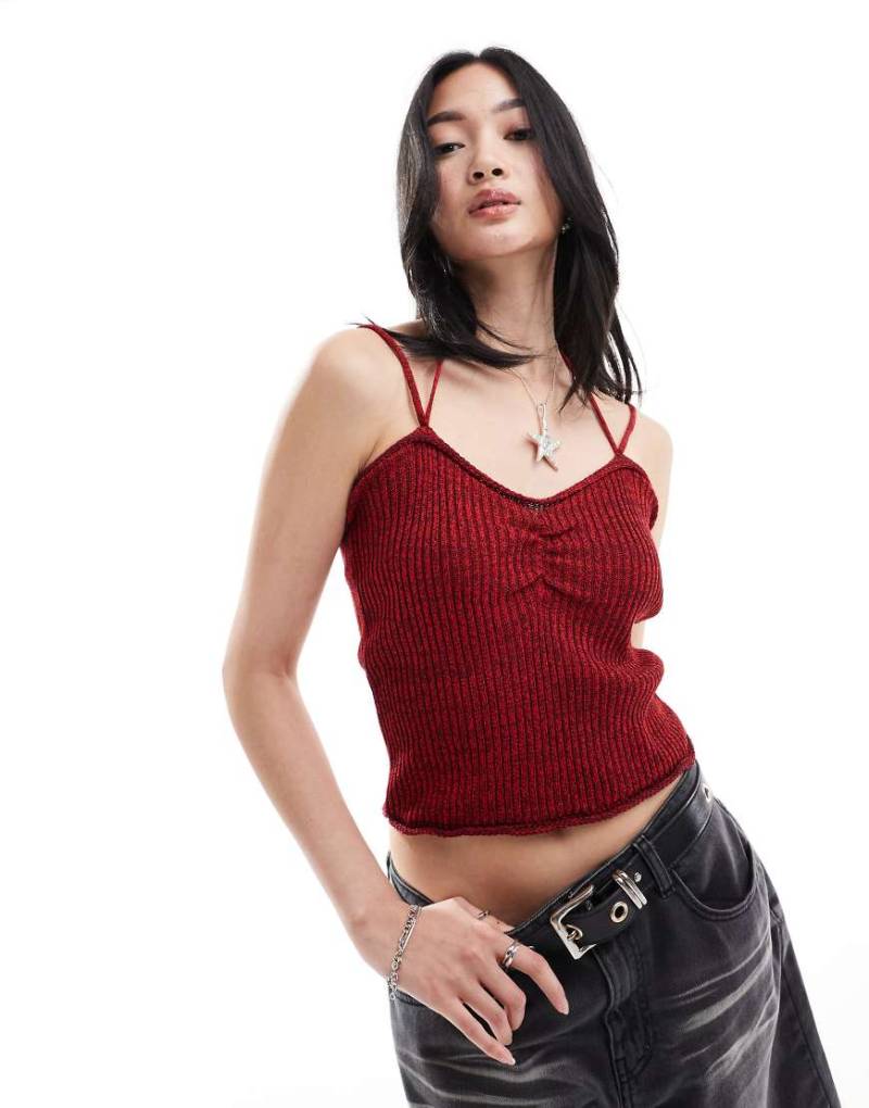 COLLUSION - Strick-Camisole in Space-Dye-Färbung-Rot von Collusion