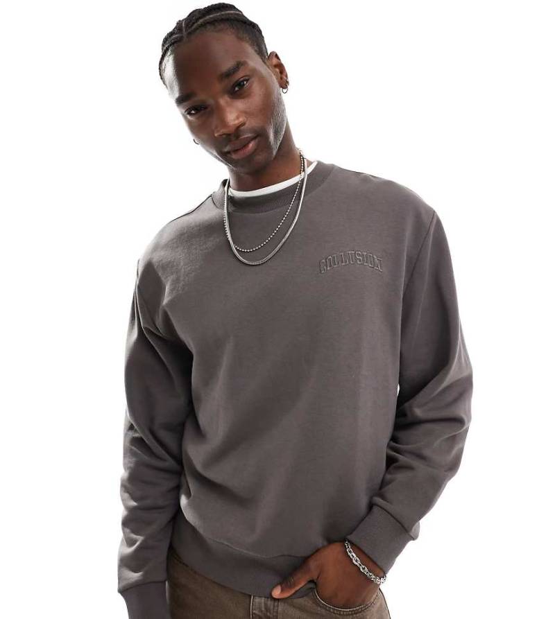 COLLUSION - Sweatshirt in Anthrazit-Grau von Collusion