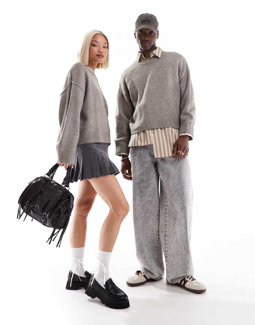 COLLUSION Unisex - Pullover in Taupe-Neutral von Collusion