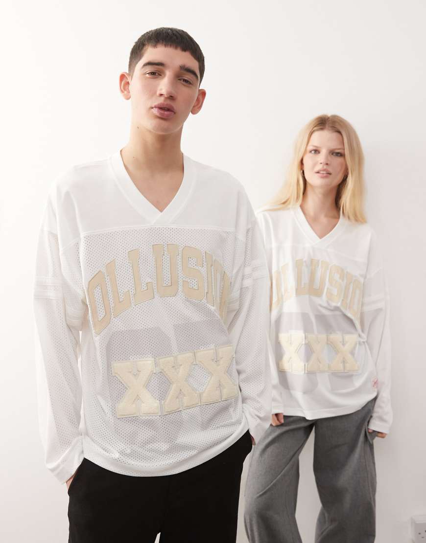 COLLUSION Unisex - Sport-Trikot in Ecru-Weiß von Collusion