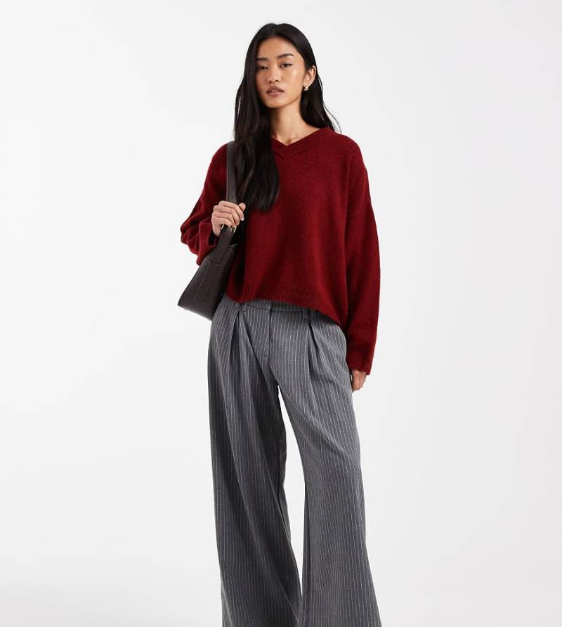 COLLUSION - Weit geschnittene Nadelstreifenhose in Grau von Collusion